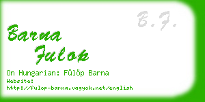barna fulop business card