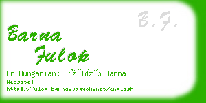 barna fulop business card